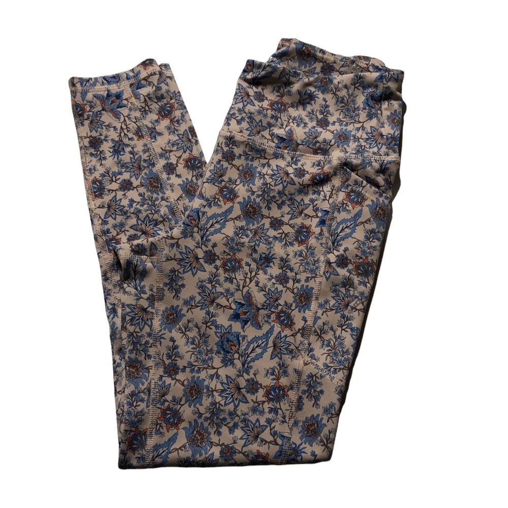 BCBGeneration High-Waisted Floral Athletic Leggings Size Medium